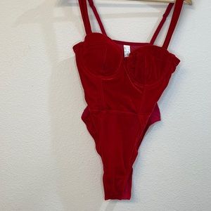 Red bodysuit